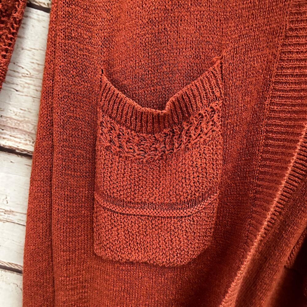 Torrid Rust Orange Open Front Duster Cardigan Sz … - image 5